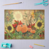 Papier Mousseline Citrouille Automne Tournesol automne (Artisanat)