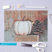 Papier Mousseline Citrouille Blanc Automne Rustique Pays Ferme (Artisanat)