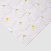 Papier Mousseline Citrouille blanc Baby shower Twins d'automne (Détail)