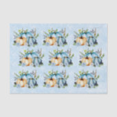 Papier Mousseline Citrouille bleu d'aquarelle automne automne (Recto)