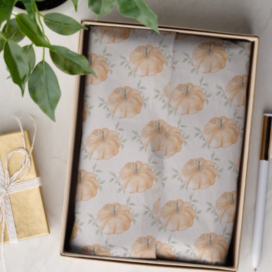 Papier Mousseline Citrouille classique Automne Motif d'automne