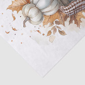 Papier Mousseline Citrouille d'automne et fleurs automne Découpage (Détail)