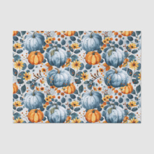 Papier Mousseline Citrouille d'automne et fleurs automne Découpage