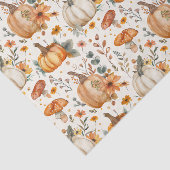 Papier Mousseline Citrouille d'automne et fleurs automne Découpage (Détail)