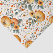 Papier Mousseline Citrouille d'automne et fleurs automne Découpage (Détail)