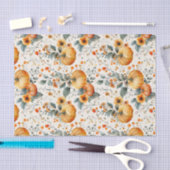 Papier Mousseline Citrouille d'automne et fleurs automne Découpage (Artisanat)