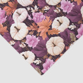 Papier Mousseline Citrouille d'automne et fleurs automne Découpage (Détail)