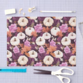 Papier Mousseline Citrouille d'automne et fleurs automne Découpage (Artisanat)