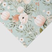 Papier Mousseline Citrouille d'automne et fleurs automne Découpage (Détail)