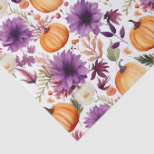 Papier Mousseline Citrouille d'automne et fleurs automne Découpage (Détail)