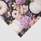 Papier Mousseline Citrouille d'automne et fleurs automne Découpage (Détail)