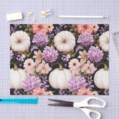 Papier Mousseline Citrouille d'automne et fleurs automne Découpage (Artisanat)