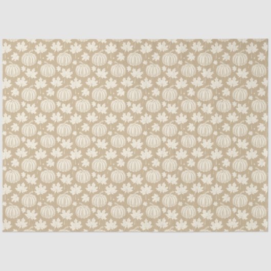 Papier Mousseline Citrouille et Feuille (Recto)