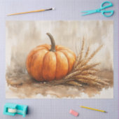 Papier Mousseline Citrouille et récolte de blé Découpage à vie morte (Artisanat)