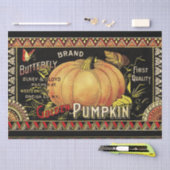Papier Mousseline Citrouille Étiquette Antique marque de papillon (Artisanat)