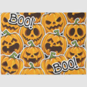 Papier Mousseline Citrouille Halloween Boo | Papier Tissus Citrouill (Recto)