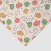 Papier Mousseline Citrouille Halloween orange jaune vert (Détail)