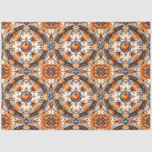 Papier Mousseline Citrouille moderne Thanksgiving Collection d'autom (Recto)