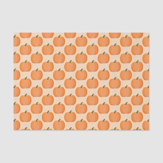 Papier Mousseline Citrouille neutre de genre orange mignon (Recto)