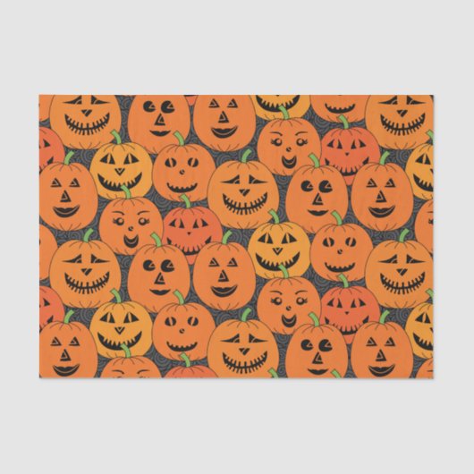 Papier Mousseline Citrouille o'lantern de Halloween Jack (Recto)