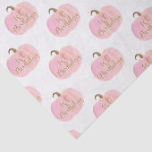 Papier Mousseline Citrouille rose Automne Automne Gold 1er Anniversa (Détail)