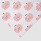 Papier Mousseline Citrouille rose Automne Gold LAYLA Nom personnalis (Détail)