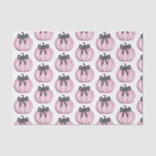 Papier Mousseline Citrouille rose avec arc noir