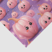 Papier Mousseline Citrouille rose mignon enfants motif halloween (Détail)