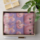 Papier Mousseline Citrouille rose mignon enfants motif halloween (Cadeau)