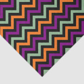 Papier Mousseline Citrouille, violet, vert et noir Chevron raypes (Détail)