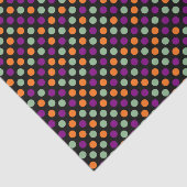 Papier Mousseline Citrouille, violet, vert et noir Pois (Détail)