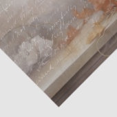 Papier Mousseline Citrouilles Blanches Fleurs avec Découpage de Text (Détail)