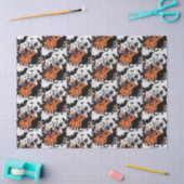 Papier Mousseline Citrouilles Chat Noir (Artisanat)