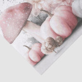 Papier Mousseline Citrouilles d'automne, champignons et fleurs Décou (Détail)