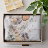 Papier Mousseline Citrouilles d'automne, champignons et fleurs Décou (Cadeau)