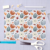 Papier Mousseline Citrouilles d'automne et feuilles d'automne Motif (Artisanat)