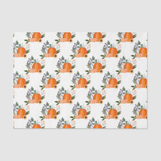 Papier Mousseline Citrouilles d'automne (modèle 43 série jaune/orang