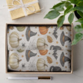 Papier Mousseline Citrouilles de chat noir d'Halloween (Cadeau)