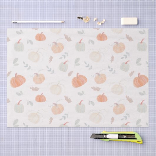 Papier Mousseline Citrouilles de récolte d'automne (Artisanat)