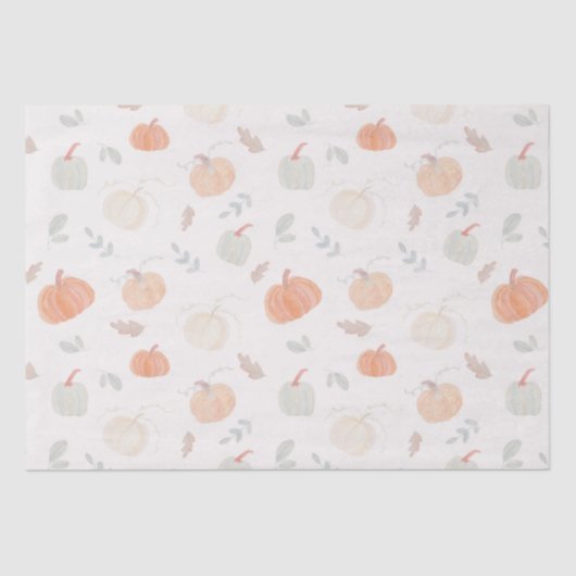 Papier Mousseline Citrouilles de récolte d'automne (Recto)