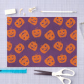 Papier Mousseline Citrouilles d'Halloween sur Motif Arrière - plan v (Artisanat)