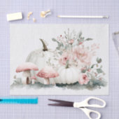 Papier Mousseline Citrouilles et fleurs d'automne colorés Découpage (Artisanat)