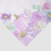 Papier Mousseline Citrouilles et fleurs d'automne Découpage d'automn (Détail)