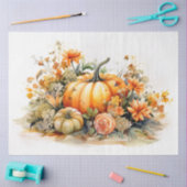 Papier Mousseline Citrouilles et Floraux 6 Papier de découpage (Artisanat)