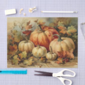 Papier Mousseline Citrouilles peints (Artisanat)