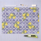 Papier Mousseline Citrus Citrus Bleu Portugais Carrelage Méditerrané (Artisanat)