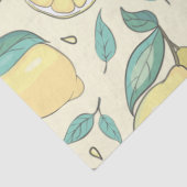 Papier Mousseline Citrus de citron moderne jaune d'été Personnalisé (Détail)