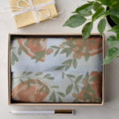 Papier Mousseline Citrus orange et verdure (Cadeau)