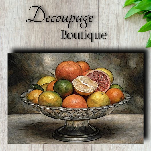 Papier Mousseline Citrus Symphony Découpage