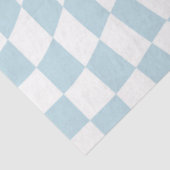 Papier Mousseline Clair Retro Blue Pastel Warped Checkerboard (Détail)